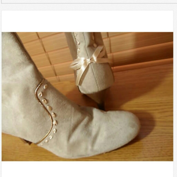 PREDICTIONS Heeled Boots with Bows 9 Light brown - Picture 5 of 8
